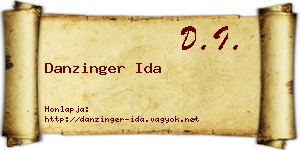 Danzinger Ida névjegykártya