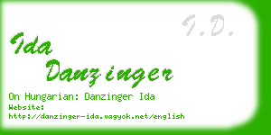 ida danzinger business card